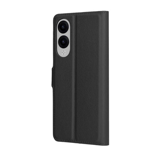 Siipro Flip Book Cover Case For Samsung  Galaxy S25 Edge Book Stand Wallet (Black)