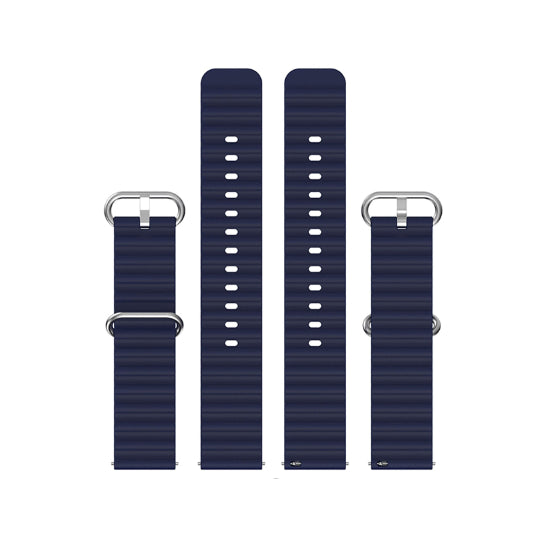 Comie Silicone Smartwatch Strap 22mm Dark Blue