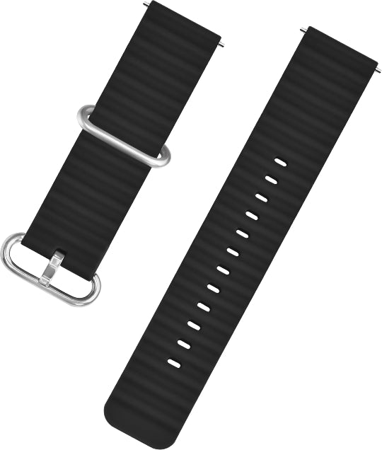 Comie Silicone Smartwatch Strap Black 22mm