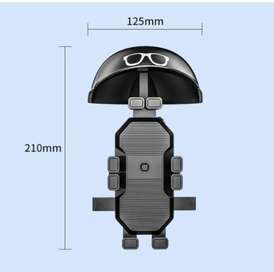 Shade from the Sun & Rain Small Helmet Mobile phone Holder for Motorcycle & Bicycle