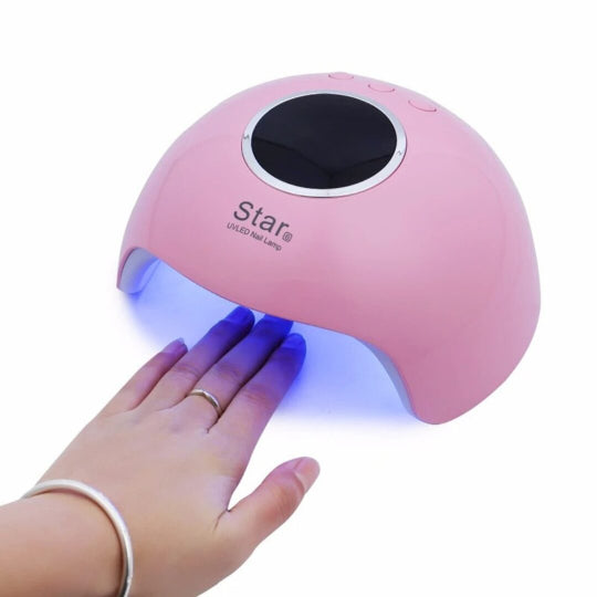 Star 6 Nail Dryer LED UV Lamp For Manicure LCD Display Drying All Gels Polish Nails Art Tools 36W