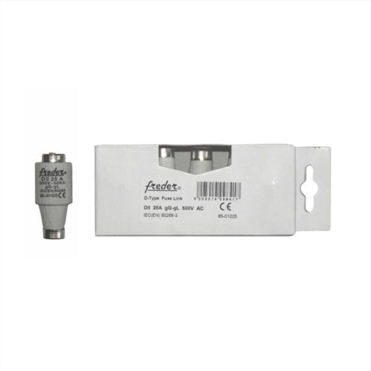 DII E27 25A Freder lampholder D-Type Fuse Link gG-gL 500V AC IEC(EN) 60269-3 1Pcs 85-01025