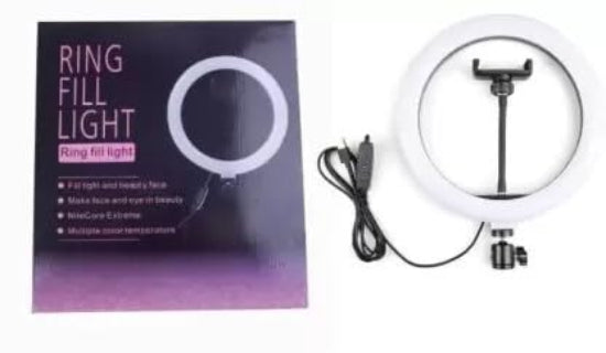 Ring Fill Light 10" 26CM  2.1m Stand QX-260