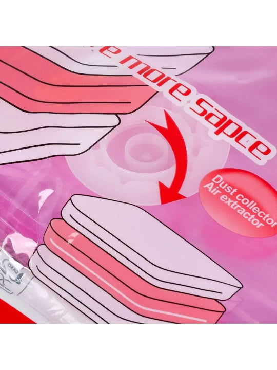 Vacuum bag for clothes, 80x110 cm Rose