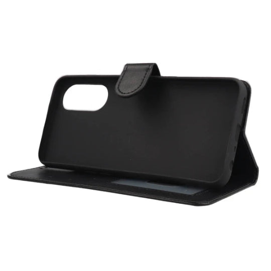 Cookover Book Cover Case for Oppo A78 4G (Black)