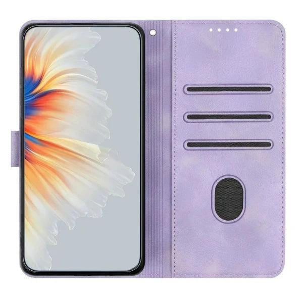 Cases Mobile Phone Premium Quality Book Cover Mobile Phone case For Poco F6 (Purple)