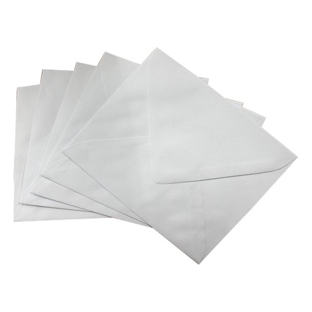 Blank white Packet envelopes 11.4x23.1cm 100pcs