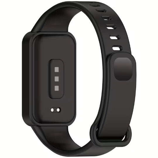 Silicone Strap for Xiaomi Band 9 Active, Redmi Band 3 Smart watch Bracelet Wrist Strap Black