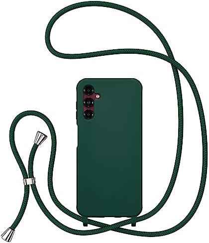 Θήκη Premium Silicone Back Cover With Cord for Galaxy A14 4G/5G Green