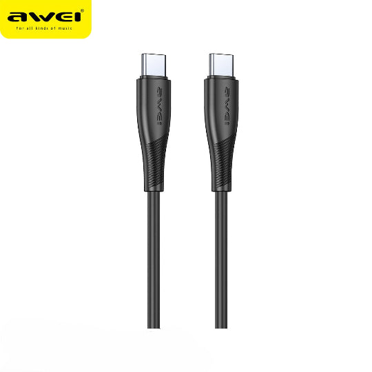 awei Fast Charging Cable Type-C to Type-C CL-182C 60W 100cm Black