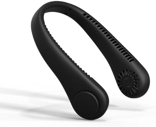 Portable Mini Neck Fan, Rechargeable Hands Hanging Neck Fan (Black)