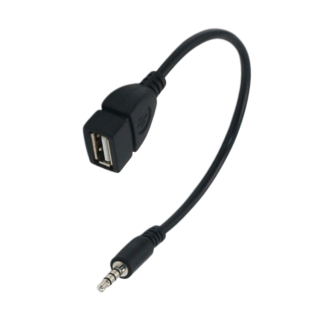 3.5mm to USB Fmela Adapter Cable Black 1.5m