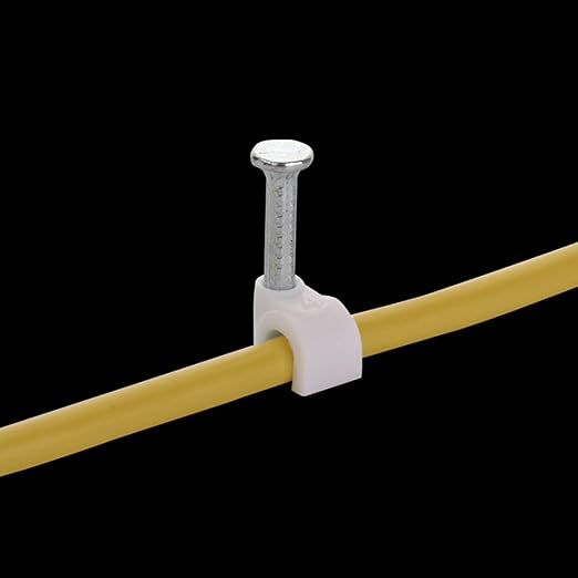 4mm Round Cable Wire Clips Plastic Cable Circle Clips Cable Management Electrical Wire Cord Tie Holder 100pcs