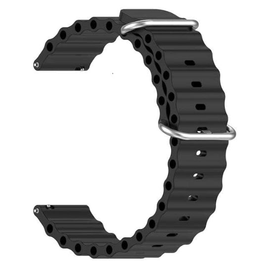 Comie Silicone Smartwatch Strap Black 22mm