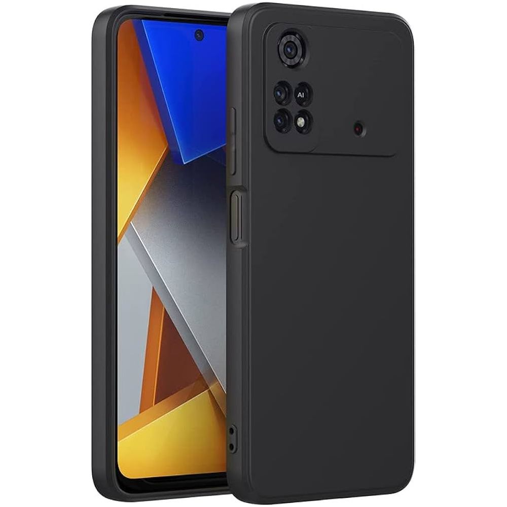 Silicone Cover For POCO M4 Pro 4G Black