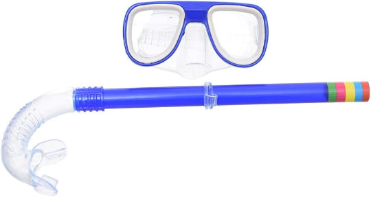 Plastic Anti Fog Swimming Mask With Adjustable Head Strap And Pipe To Safe Breath For Kids Set