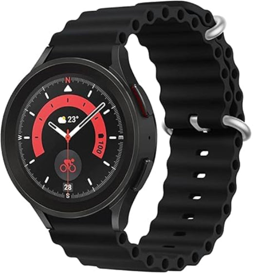 Comie Silicone Smartwatch Strap Black 22mm