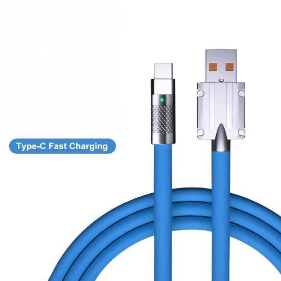 Cabel Treqa 9.1A Usb-A Male To Type-C Male Fast Charging Cabel 1M Blue (CA-8793)