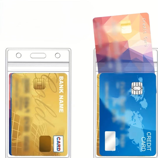 1pc Waterproof Transparent Card Holder Plastic Protector Case Business Bus Bank Credit Card Protector ID Card Badge Holders