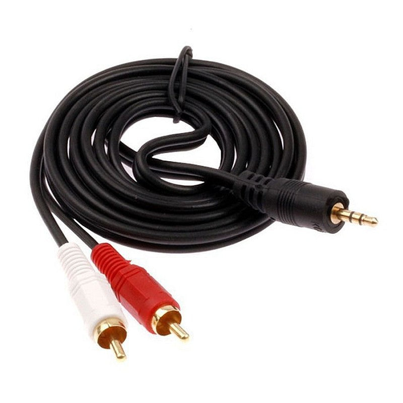 2xRCA Audio Video Cable Stereo AUX 3.5mm male Jack to 2 RCA Male (3meter)