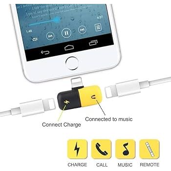 2-in-1 For Apple KIM Splitter Audio Convert KY-176 Black and White