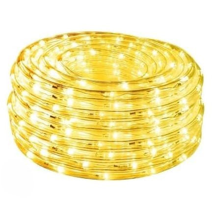 Rope LED Light Wheel Waterproof Tube Lights Strip Background Outdoor Christmas, Home Decoration 10M (Yellow)