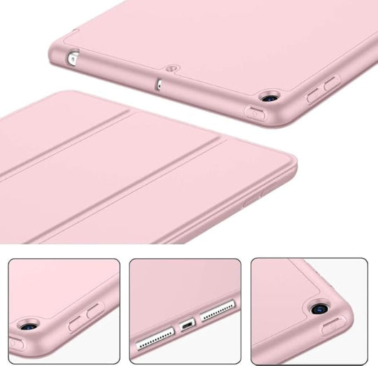 Smart Book Cover Slim Light Hard Shell Trifold Stand Case For iPad Air 2019 / ipad pro 2017 / ipad pro 10.5 Inch (RoseGold)