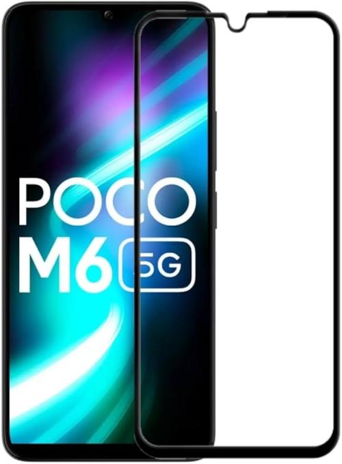 Tempered Glass Screen Protector Mobile Phone For POCO M6 5G FULL Glue