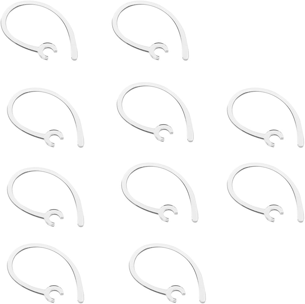 Spare Ear Hook Loop Earloop Clip for Bluetooth Headset 10 Pcs Clear