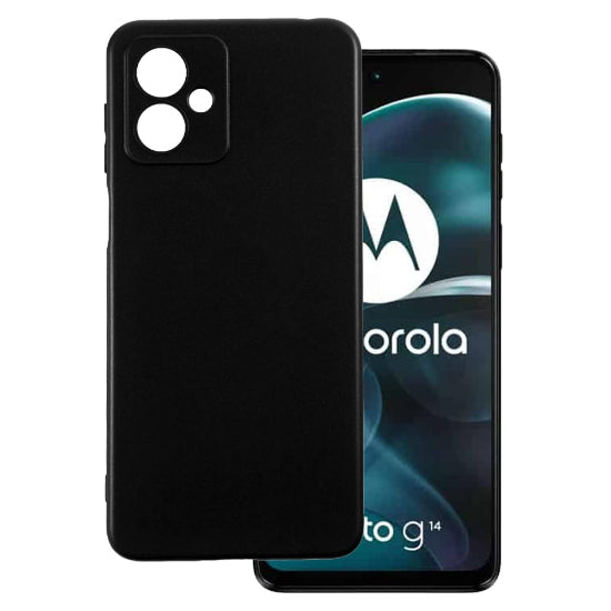 Cases Mobile Phone Silicone Back Cover For Moto - G14 (Black)