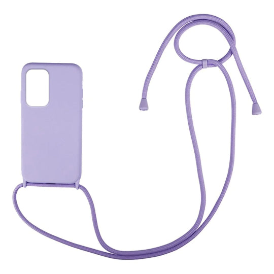Tpu Silicone Back Cover Case Strap With Cord For Samsung Galaxy A23 / M23 / M13 / F23 4G/5G
