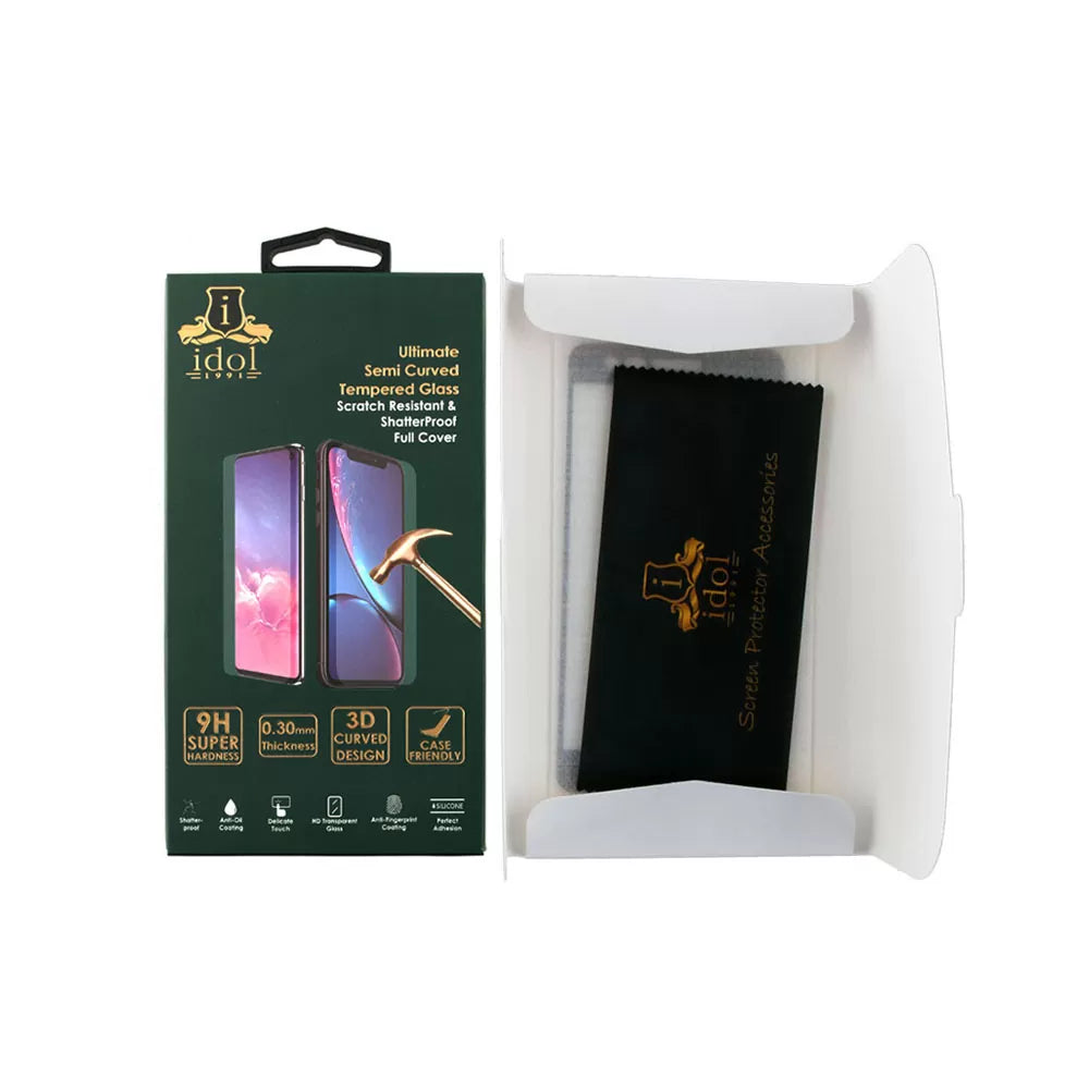 IDOL 1991 TEMPERED GLASS MOTOROLA EDGE 40 NEO 6.55″ 9H 0.30mm 3D EDGE GLUE SEMI CURVED FINGER UNLOCK BLACK FULL FACE