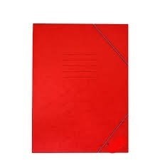 Prespan folder A4 with flaps and rubber Premium Red 25x35 cm