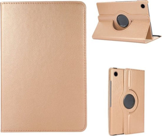 Smart Book Case 360° Rotating Stand Protective Case for Samsung Galaxy Tab A11 Plus 11 Inch (Gold)