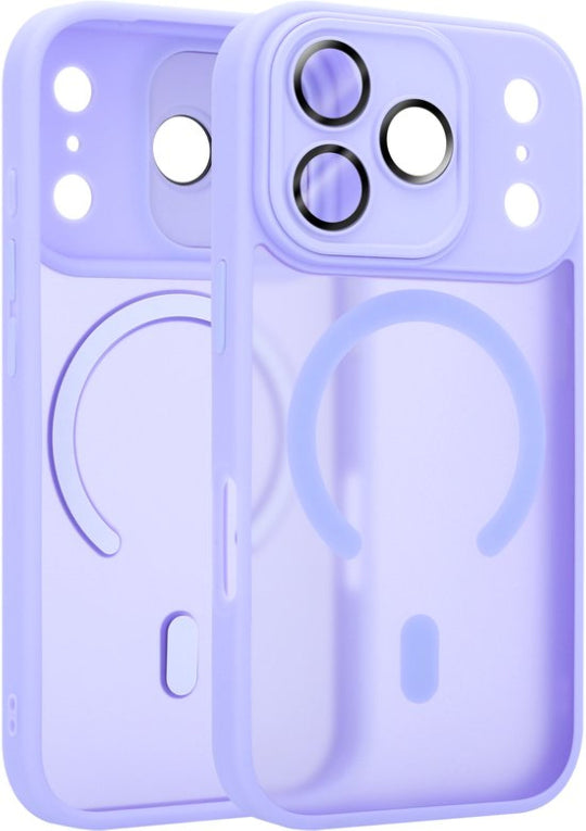 ObaStyle Hybrid Magsafe Case With Camera Lens Protector for Iphone 18 Pro - Purple