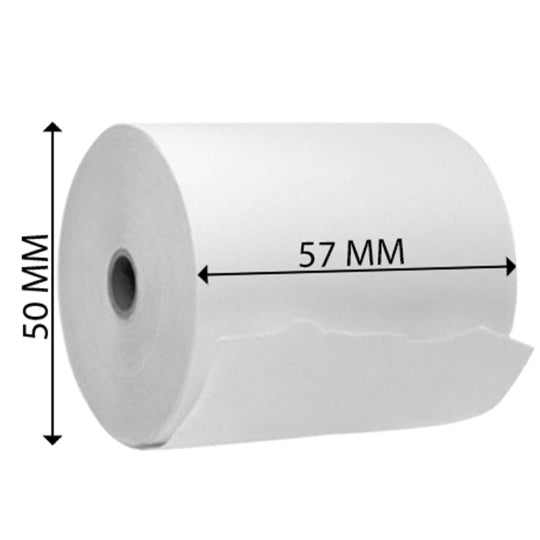 A&G Thermal Paper Roll & Thermal Receipt Paper Roll 57x50mm 25m 48gsm - 10pcs