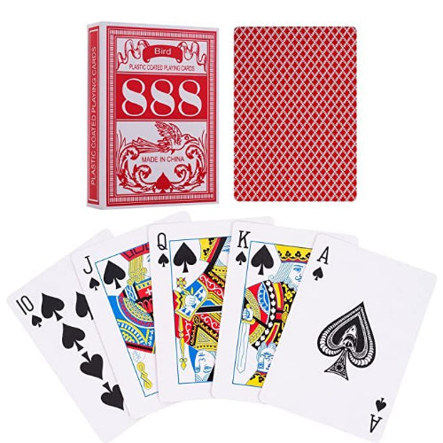 Bird 888 100% Plastic Invisible Playing Cards / Cheating Poker Cards Red