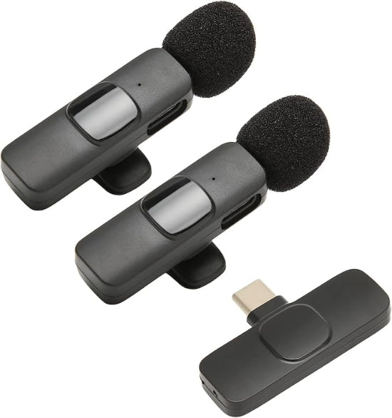 K9 Dual Wireless Microphone Plug and Play USB-C For Phone PC Tablet Vlog Video Recording Type-C Connector