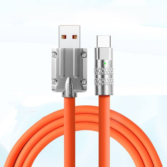 Cabel Treqa 9.1A Usb-A Male To Type-C Male Fast Charging Cabel 1M Orange (CA-8793)