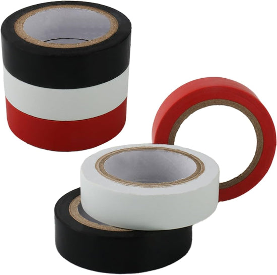 Electric Insulating Tape 3pcs Blue, Red, Black