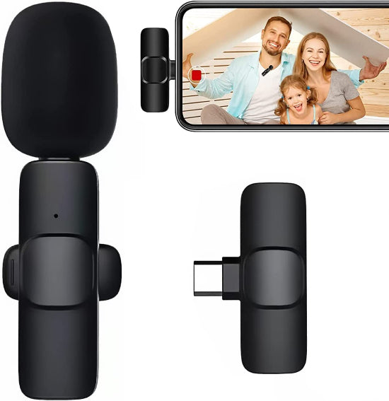 K8 Wireless Microphone Plug & Play USB-C For Android Smartphone  PC Tablet Type-C Connector