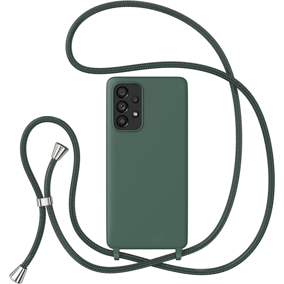 Premium Silicone Case With Cord for Sam A31 Green 