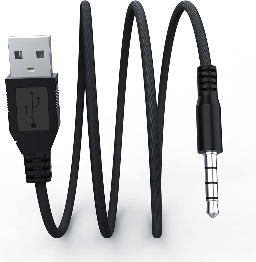 3.5mm to USB Cable Black 0.5m