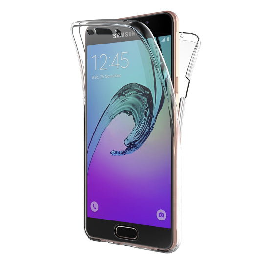 Two Crystal Case Front & Back Silicone Cover Transparent For Samsung Galaxy A5 2016 (Clear)