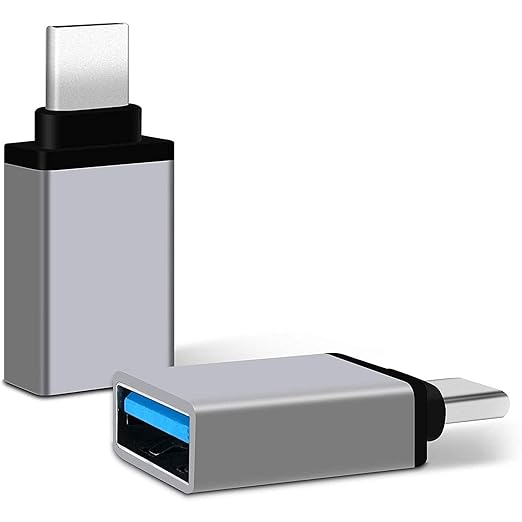 Otg Adapter for Type-C Type C OTG Cable Male to USB A Female High Speed Data Transfer (Silver)
