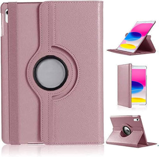 Smart Case 360° Rotating Book Cover for iPad A16 11th/10th Gen: 2025/2022 (Rose Gold)