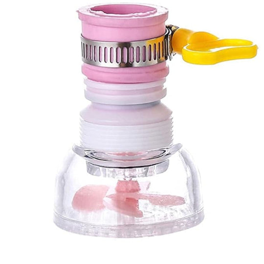 360° Rotating Water Filter Adjustable faucet extension with filter – Rose