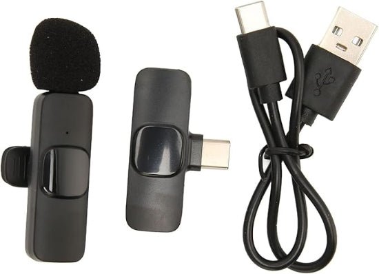 K8 Wireless Microphone Plug & Play USB-C For Android Smartphone  PC Tablet Type-C Connector