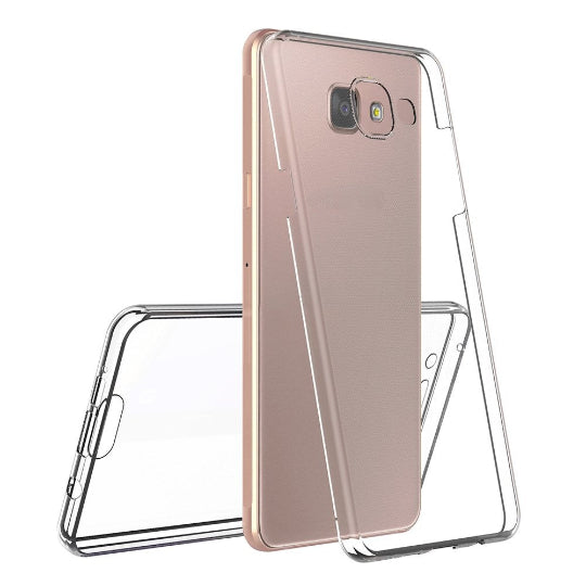 Two Crystal Case Front & Back Silicone Cover Transparent For Samsung Galaxy A5 2016 (Clear)