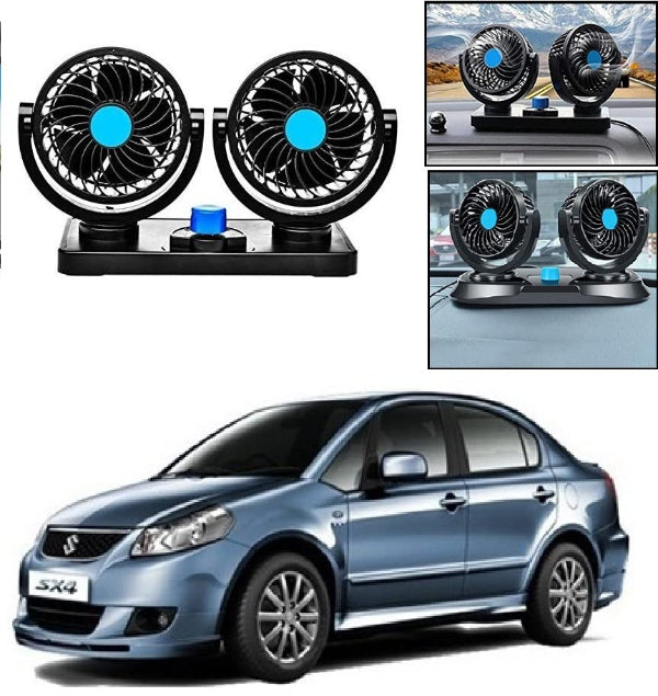 Car Fan 360' Rotatable Dual Head 2 Speed Auto Cooling Air Fan HX-T304